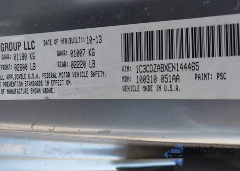 2014 Dodge Avenger Se from USA, damaged, VIN 1C3CDZABXEN144465